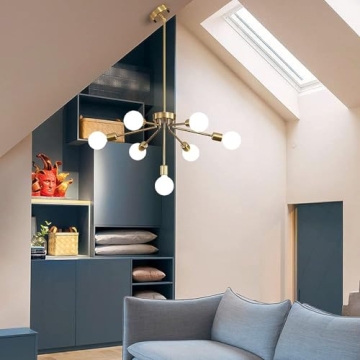 Gednbo Gold Sputnik Chandelier - Modern Pendant Light