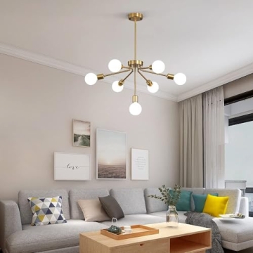 Gednbo Gold Sputnik Chandelier - Modern Pendant Light
