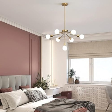 Gednbo Gold Sputnik Chandelier - Modern Pendant Light