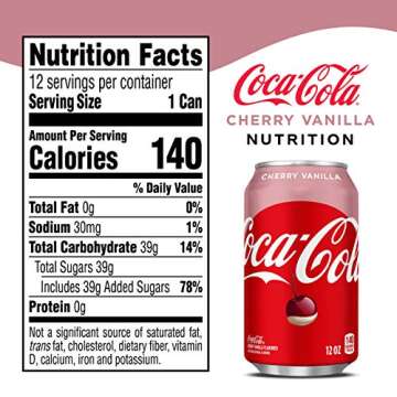 Coca-Cola Cherry Vanilla 12 Fl Oz Cans, Pack Of 36,, 12 Fl Oz ()