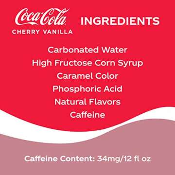 Coca-Cola Cherry Vanilla 12 Fl Oz Cans, Pack Of 36,, 12 Fl Oz ()