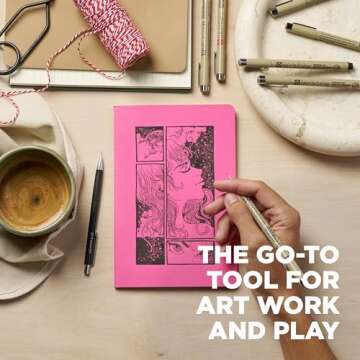 SAKURA Pigma Micron Manga Comic Pro Fineliner Pens - Archival Black Ink Pens - Assorted Point Sizes - 8 Pack