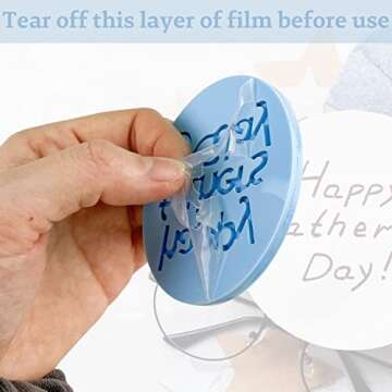 Crethinkaty Father's Day Fondant Embosser "Happy Father's Day" Shape 3D Raised Design Cookie Stamp for Baking Cookies,Decorating Cake/Sugar Paste/Cupcake(Style B)