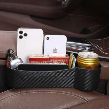 Extra Cup Holder Expander for Car, Seat Gap Filler Organizer, Interior Accessories Decor for Men & Women, Auto Side Insert Multifunctional Center Console Organization & Storage, Stop Between Drop