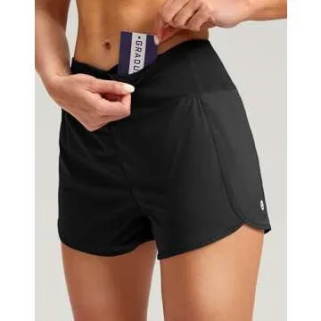 G Gradual Women's Running Athletic Shorts with Mesh Liner