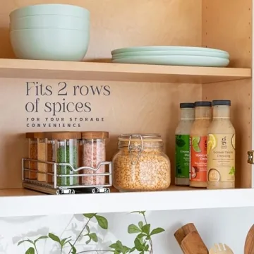 Cabinet Organizer for Spices and Cans - Chrome