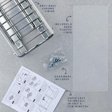 Cabinet Organizer for Spices and Cans - Chrome