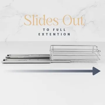 Cabinet Organizer for Spices and Cans - Chrome