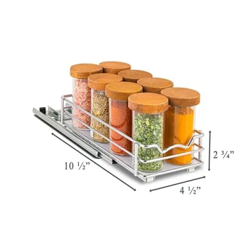 Cabinet Organizer for Spices and Cans - Chrome