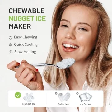 KEENSTAR Nugget Ice Maker - Soft Chewable Ice in 5 Mins