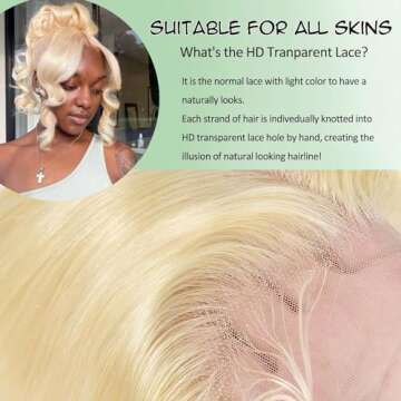 Nicele Ann 613 Lace Front Wig Human Hair Body Wave 360 Lace Front Wigs Human Hair 200 Density 360 HD Lace Front Wigs Human Hair Pre Plucked With Baby Hair (20 Inch,Body Wave)