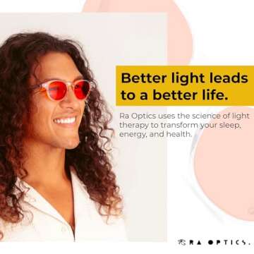Ra Optics Clyde Frame with Sunset Lenses - Science-Based Blue Light Glasses Increase Sleep Quality -...