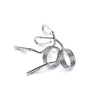 47 Inch Olympic EZ Curl Barbell, 2 Inch Weight Plates Curl Bar for Home and Gym, 300Ib Curling Weight Lifting Bar with 2 Spring Collars, Chrome Home Gym Curl Bar With Weights for Hip Thrusts/Squats