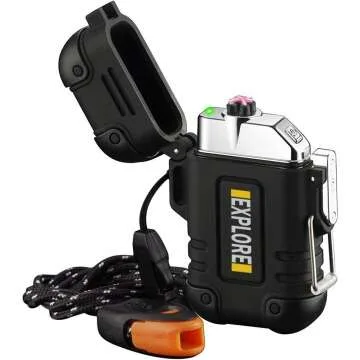 Versatile Waterproof Plasma Lighter for Outdoor Adventure