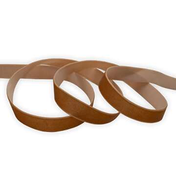 XMLMSH Copper Velvet Ribbon 5/8 Inch Single Face Nylon for Gift Wrapping, Hair Bows, Choker, Wedding Decorations, Cafts, Bouquet - 25 Yards