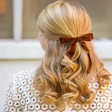 XMLMSH Copper Velvet Ribbon 5/8 Inch Single Face Nylon for Gift Wrapping, Hair Bows, Choker, Wedding Decorations, Cafts, Bouquet - 25 Yards