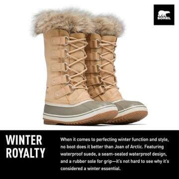 Sorel Womens Joan of Arctic Waterproof Boots - Ceramic, Gum 2 - Size 9.5