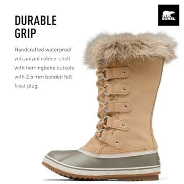 Sorel Womens Joan of Arctic Waterproof Boots - Ceramic, Gum 2 - Size 9.5