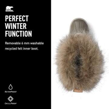 Sorel Womens Joan of Arctic Waterproof Boots - Ceramic, Gum 2 - Size 9.5