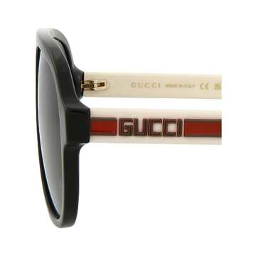 Gucci Aviator Sunglasses Black White Grey Luxury Eyewear Made In Italy Acetate Frame Designer Fashion for Everyday Luxury