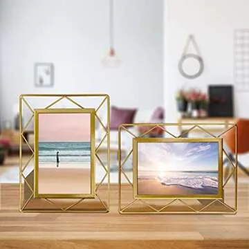Elegant 4x6 Metal Picture Frames for Display