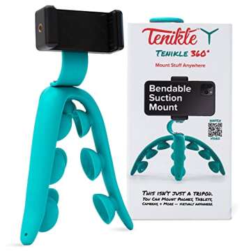 Tenikle® 360° - Flexible Tripod for Phone Camera GoPro, As Seen on Shark Tank, Bendable Suction Cu...