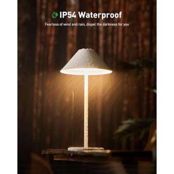 Bojim Mini Lamp Battery Operated, Portable Cordless LED Lamp, 3 Color Stepless Dimming LED Desk Light, for Home/Couple Dinner/Restaurant/Reading/Outdoor Table Lamp/Christmas Gifts (White)