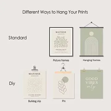 Sage Green Matisse Wall Art Prints for Modern Decor