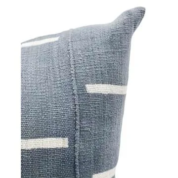 Krinto Farmhouse Pillow || African Pillow, Mudcloth Pillow, Blue Grey Pillow Cover| Throw Pillow Cover, Sofa Cushion, Fall Decor 22x22 (22 x 22)
