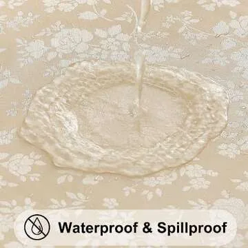 Smiry Rectangle Table Cloth - Elegant Waterproof Vinyl, 60" x 84"