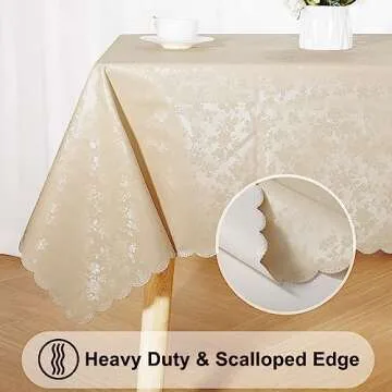 Elegant Waterproof Vinyl Tablecloth for Every Occasion