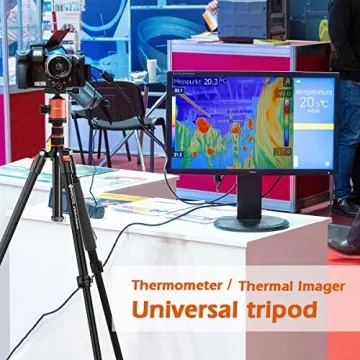 GEEKOTO Compact 77'' Tripod for DSLR with 360 Degree Ball Head