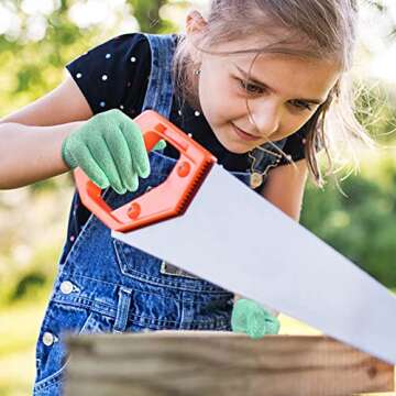 Evridwear Cut Resistant Gloves for Kids 7-9 Years, Level 5 Protection Cutting Gloves Food Grade for Cooking, Whittling, Wood Carving, Gardening and DIY