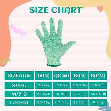 Evridwear Cut Resistant Gloves for Kids 7-9 Years, Level 5 Protection Cutting Gloves Food Grade for Cooking, Whittling, Wood Carving, Gardening and DIY