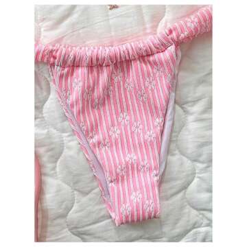 Chic RoseSeek Backless Swimwear Set for Women