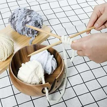 Little World Yarn Bowl - Handmade Craft for Knitting Lovers