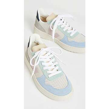 Veja Women's V-10 Sneakers, Multico/Natural/Babe, 4 Medium US