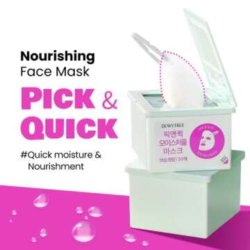 DEWYTREE Pick and Quick Moisture Full Mask 30 Sheets | Korean Collagen Face Mask Skincare Sheets | H...