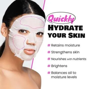 DEWYTREE Pick and Quick Moisture Full Mask 30 Sheets | Korean Collagen Face Mask Skincare Sheets | Hydrating Face Masks w/Ceramide | Intensely Moisturizing Face Masks Beauty Sheet Set