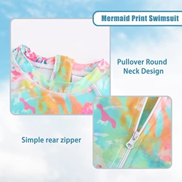 Zestonie Girls Long Sleeve Rash Guard Swimsuit