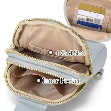 INICAT Vegan Leather Small Crossbody Sling Bag for Women