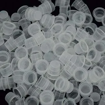 Pigment Cups,New Star Tattoo Disposable 1000pcs Tattoo Ink Caps Large 15MM For Tattoo ink Pigment Ring Cups for Tattoo Supplies