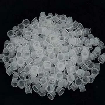 Pigment Cups,New Star Tattoo Disposable 1000pcs Tattoo Ink Caps Large 15MM For Tattoo ink Pigment Ring Cups for Tattoo Supplies