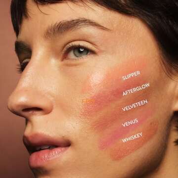 goop Beauty Cream Blush | Sheer Pop of Color for Lips & Cheeks | Vitamin C, Vitamin E & Safflower Oil | Natural Makeup for Glowing Skin | 0.5 oz | Slipper - Creamy Peach