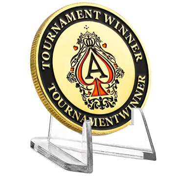 Premium Acrylic Coin Display Stands - Set of 10 for Cards and Collectibles