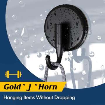 MOTAIPEAK Suction Cup Hooks for Shower, Shower Hooks for Inside Shower,Mounting on Glass Shower Door...