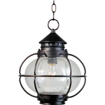 Maxim Portsmouth-One Light Outdoor Hanging Lantern in Early American style-12 Inches Wide by 14 inch...