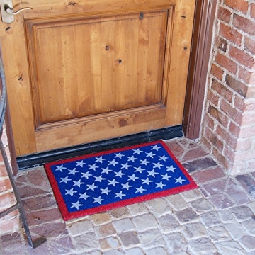 Durable Eco-Friendly Patriotic Door Mat Red White Blue