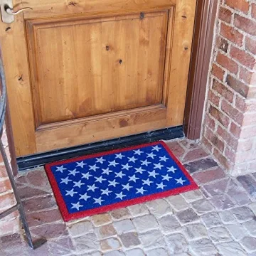 Durable Eco-Friendly Patriotic Door Mat Red White Blue