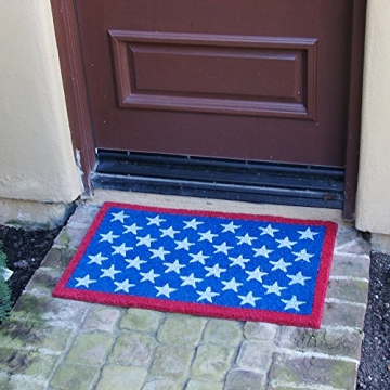 Durable Eco-Friendly Patriotic Door Mat Red White Blue